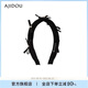 AJIDOU阿吉豆發(fā)箍女高顱頂珍珠寬發(fā)箍休閑潮酷小眾優(yōu)雅發(fā)飾生日禮物 黑色 內直徑11.7cm寬3cm