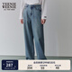 Teenie Weenie小熊女裝春季美式休閑風(fēng)寬松直筒簡(jiǎn)約時(shí)尚牛仔褲長(cháng)褲 淺藍色 L (170)