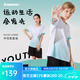 川崎（KAWASAKI）羽毛球服兒童圓領短袖套裝夏季青少年服裝套裝上衣+短褲運動 兒童套裝 A4806 白色/黑色 160