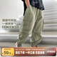 左西男童褲子2025新夏款兒童工裝短褲輕薄防蚊男孩運動褲 淺綠色 160