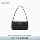 Calvin Klein時(shí)尚腋下包禮物通勤洋氣包包金屬字母拉鏈CK女包單肩法棍包DH3237 001-太空黑 OS