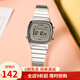卡西歐（CASIO） 卡西歐(CASIO)手表男女小方塊復古電子表小金表情侶表送男友禮物 LA670WA-7S女表