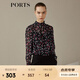 PORTS寶姿 新品女裝復(fù)古小立領(lǐng)長(zhǎng)袖襯衫LN9B010JPS019 黑色印花 XS (2)