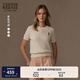 Teenie Weenie小熊針織毛衣女2025年夏季新款清新休閑馬卡龍絞花圓領(lǐng)短袖針織衫 象牙白 S