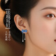 滇慶堂999純銀耳釘女 琺瑯彩小眾國風(fēng)足銀耳飾耳環(huán) 非遺手工送女友禮物 雙花朵A【配禮盒+證書(shū)】
