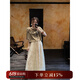 三吉黑花【天池】國(guó)風(fēng)拼接蕾絲半身裙女2025新款新中式A字長(zhǎng)裙潮 米杏 L