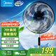 美的（Midea）電風(fēng)扇 家用落地扇7葉遙控扇立式轉(zhuǎn)頁(yè)扇臥室搖頭節(jié)能空氣循環(huán)通風(fēng)大風(fēng)量宿舍 7葉黑白色遙控款SAH35BJD 【家用落地扇】