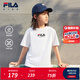FILA KIDSx原田治聯(lián)名系列兒童短袖T恤2025夏季新款大童涼感上衣 標(biāo)準(zhǔn)白-WT 150