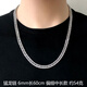 漢爾卓男士古巴項鏈嘻哈鈦鋼項鏈男潮hiphop毛衣鏈粗細(xì)長款粗項鏈生日 6mm60cm 標(biāo)準(zhǔn)中長款
