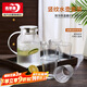 青蘋果玻璃冷水壺水杯套裝 耐熱涼水壺熱水壺*1+無鉛玻璃條紋水杯*6