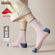 爾晏襪子女中筒襪ins潮韓版學(xué)院風(fēng)秋冬季棉彩色星空手工無骨女中筒襪 粉色/灰色/白色/藏青 均碼