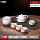 景德鎮(zhèn)茶具陶瓷瓷器羊脂白玉功夫茶具泡茶壺套裝整套家用高檔七夕節(jié)禮物 羊脂玉白瓷茶具套裝
