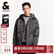 杰克·瓊斯（JACK&JONES） 秋冬衣身格紋略寬時(shí)尚百搭抽繩可調節連帽羽絨服男款224312017