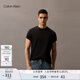 Calvin KleinJeans【七夕禮物】25春夏男士休閑刺繡ck純棉針織短袖T恤40HM265 UB1-太空黑 S
