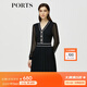 PORTS寶姿秋冬女裝新款優(yōu)雅氣質(zhì)修身連衣裙ALM9K202NKW008 黑色 S