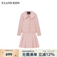 E·LAND KIDS衣戀女童套裝冬季新品小香風(fēng)外套短裙優(yōu)雅千金 Pink粉色/25 150