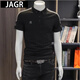 JAGR潮牌 POLO衫男短袖夏季男翻領(lǐng)拼色上衣翻領(lǐng)輕商務(wù)男裝男士POLO衫 黑色 XL