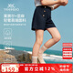 英氏（YEEHOO）女童短褲兒童褲子中大童裝夏季吸濕透氣百搭淑女休閑褲 藍(lán)色 120