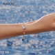AJIDOU阿吉豆手鏈女【線(xiàn)下商城同款】925銀甜美閃耀蝴蝶鋯石手鏈送女友