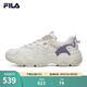 FILA 斐樂(lè )女鞋貓爪鞋3代老爹鞋休閑運動(dòng)鞋緩震厚底慢跑鞋FLUID Ⅲ 奶白-GD 37.5
