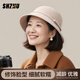 十竹媽媽帽子女秋冬漁夫帽中老年人時尚冬季保暖羊毛盆帽大頭圍洋氣 卡其色【羊毛面料】時尚顯年輕