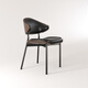 慕苑語(yǔ)樺侘寂風(fēng)餐椅家用輕奢餐桌椅凳子高級感咖啡廳書(shū)桌伊姆斯椅子 伊姆斯椅【黑色坐墊】2把起拍，碳素鋼架+高級納帕皮