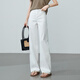 逸陽(yáng)三芯紗輕薄長(cháng)直筒牛仔褲女2025年夏季新款寬松窄版闊腿長(cháng)褲子 白色 29