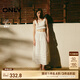 ONLY2025夏季新款純色彈力腰頭A字拼接長裙半身裙女|125216004 A43奶油白色 XS