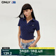 ONLYNBA聯(lián)名款休閑百搭翻領(lǐng)短款T恤女|124101002 E39 深藍(lán)色 L 170/88A