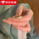 紀(jì)博馳貓爪銀戒指描金實心足銀9999琺瑯吉寓吉言開口招財寶相花送女友 貓爪戒指+精美禮盒 約3.5克