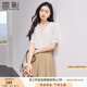 香影娃娃領(lǐng)短袖襯衫女2025夏季新款氣質(zhì)襯衣通勤風(fēng)米白色法式上衣 米白 XL 170/92A/125-140斤