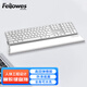 范羅士（Fellowes）辦公游戲電競防滑鼠標墊人體工學(xué)腕托硅膠護腕腱鞘炎 慢回彈筆記本電腦桌面手枕手托鍵盤(pán)托鼠標墊 I-Spire臺電鍵盤(pán)拖  白色93149