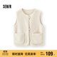 森馬（Semir）馬甲女冬季仿羊羔毛雙面穿圓領(lǐng)內搭2025慵懶復古上衣109725103003