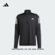 adidas速干跑步運(yùn)動半拉鏈套頭衫男裝秋季阿迪達(dá)斯官方IN1490   黑色   L