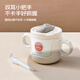 沃德百惠（WORTHBUY）兒童牛奶杯家用防摔學飲喝水杯子寶寶雙耳帶刻度吸管杯 PP款