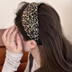 時(shí)尚百搭復古豹紋寬邊發(fā)箍新款高級感外出高顱頂顯臉小頭箍女發(fā)飾 咖色豹紋發(fā)箍