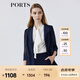 PORTS寶姿春夏新品女裝長袖中長夾克LM8J043MFQ088 丈青 M (6)
