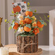 餐將軍 柿柿如意向日葵針織花束盆栽結婚紀念日生日禮物圣誕節女友老婆