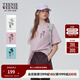 Teenie Weenie小熊女裝t恤2025夏季新款寬松白色休閑圓領(lǐng)短袖上衣 粉色 M