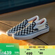 VANS范斯官方 Slip-On黑白棋盤(pán)格一腳蹬職業(yè)滑板鞋低幫 黑色  39