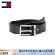 TOMMY JEANS【質(zhì)感牛皮】男裝光面簡(jiǎn)約針扣式經(jīng)典商務(wù)休閑皮帶腰帶10911 黑色BDS 105cm