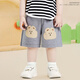 巴布豆男童褲子夏季薄款嬰幼兒外穿卡通寬松短褲寶寶中小童休閑運動(dòng)褲夏