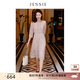 JESSIE【花期之約】2025年春夏新款優(yōu)雅碎花連衣裙收腰顯瘦七分袖 粉色1 L