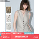 COCOBELLA靜奢風(fēng)簡約通勤亞麻西裝馬夾氣質(zhì)優(yōu)雅馬甲WS0006-2 沙石白 L