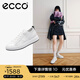 愛步（ECCO）板鞋女 增高厚底簡約百搭平底鞋牛皮休閑鞋 街頭856813 白色85681350874 37
