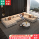 鑫泊莊園布藝沙發(fā)客廳現代簡(jiǎn)約奶油風(fēng)大戶(hù)型u型L型佛山家具2025年泡芙沙發(fā) U型390cm組合Q1 組合