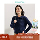 茵曼（INMAN）毛衣女POLO領(lǐng)秋冬套頭針織衫通勤長(cháng)袖毛衣上衣 寶藍色 M