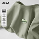 GLM華夫格男士短袖T恤夏季輕薄透氣肌理感五分袖寬松簡約百搭上衣男