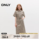 ONLY春夏時(shí)尚氣質(zhì)短袖顯瘦中長款連衣裙女|124307001 E11 腰果沙色 M (165) 84A
