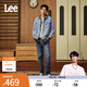 Lee【張凌赫代言】726舒適直筒丹寧復(fù)古水洗藍(lán)色男牛仔褲休閑潮流 中淺藍(lán) 32 (140-150斤可選)